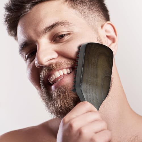 NORSEWOOD Boar Bristle Brush for Shine and Texture - Stiff Bristles for Medium Hair/Beards, Cleaning Brush Included | for Shine & Texture, Hairbrush for Men, with Cleaning Tools