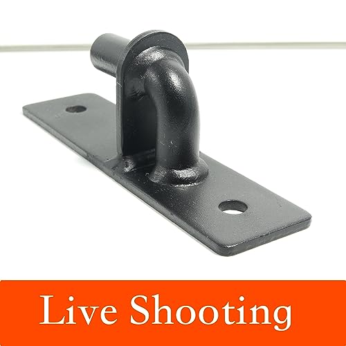 Wall Mount Gate Hinge, Sturdy Fence Gate Hinges Fence Post Chain Link Gate Hinge. 2 Pack Black Sturdy Wall Mount Gate Hinges with 5/8 Hinge Pin - color: Black（2）