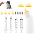 Puppies Nursing Nipple with Syringe, Kitten Nursing Kit,Wide Mouth Angled Soft Silicone Feeding Bottles, with Ventilation Valve Resistant Tearing for Puppies,Kittens,Rabbit (Yellow) - color: Yellow, size: Model 2