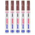 Brown Paint Markers, 5 Pack Oil-Based Waterproof Quick Dry Permanent Paint Pen Set for Rocks Painting, Wood, Fabric, Plastic, Canvas, Glass, Mugs, Metal, Tire, Stone, DIY Craft - color: Brown