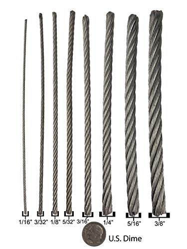 3/8" x 500' 7x19 Galvanized Wire Rope (MBL: 14,400 lbs.)