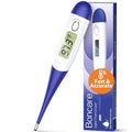 Boncare Digital Thermometer for Adults, Kids & Babies, Dark Blue | Accurate & Safe Oral and Rectal Thermometer with 10-Second Reading and Fever Alarm - color: Dark Blue