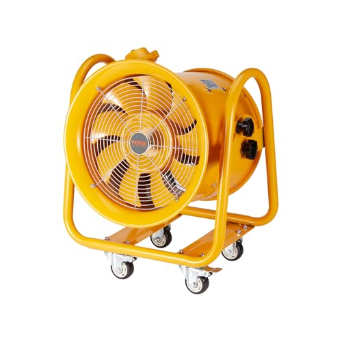 VEVOR Explosion Proof Fan 16 Inch, 350W 4240CFM, Industrial Portable Ventilator Blower/Exhaust with 9.8ft Light Cord -No Plug - size: 16 Inch