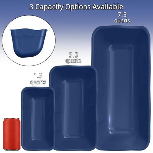 Hanging Chicken Feeders,Duck Feeder Waterer,Small Feed Trough 1.3 Quart 2 Pack,Hanging Fence Feed Trough for Poultry,Blue - color: Blue, size: 1.3 Quart (2 Pack)