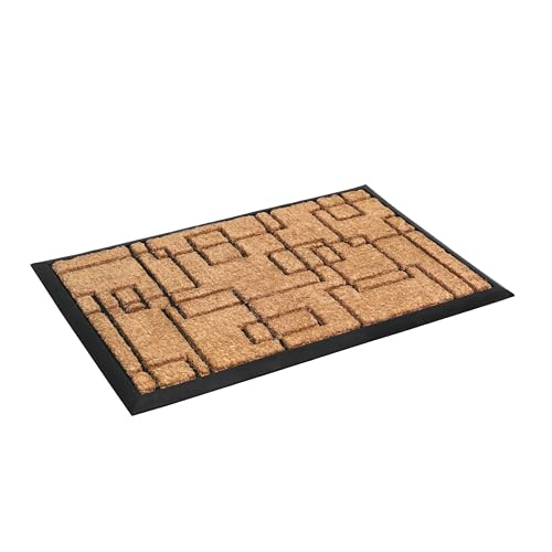 Calloway Mills 153652436 Social Square Doormat, 24" x 36", Natural/Black - color: Social Square