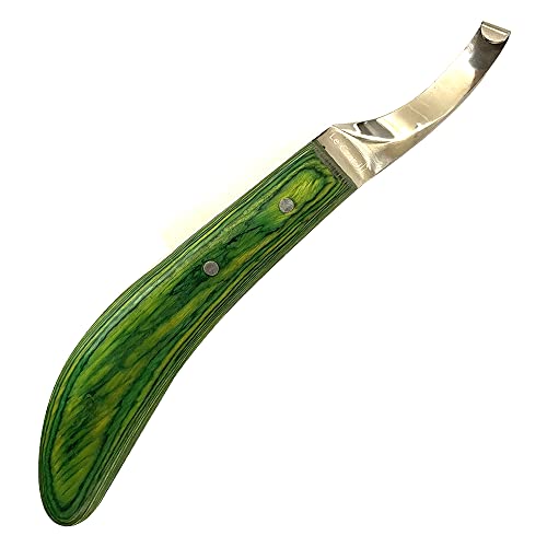 LeCzar Precision Farrier Tools Super Sharp Hoof Knife | Right-Handed Knives, Hoof Knife with Wooden Handle