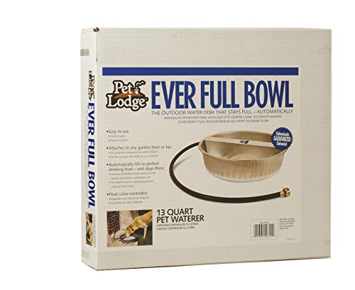 Little Giant Automatic Pet Waterer - Pet Lodge - Steel Ever Full Pet Bowl, 13 Quart (Item No. PW13)