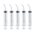 5 Pack Dental Syringe Disposable 12ml Dental Irrigation Syringe with Curved Tip for Oral, Dental Care, Tonsil Stone Squirt, Feed Pet, Liquid Injection, Oil, Glue, With Clear Measurement (C 5 Pack 12ml) - size: C 5 Pack 12ml