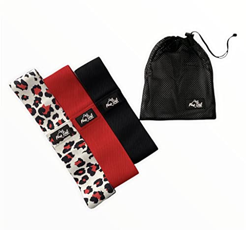Pure Lust Booty Bands,Resistance Bands,Glute Bands,Fabric Workout Bands,Exercise Bands,Hip Bands,Red,Black,Leopard,Light,Medium & Heavy Resistance