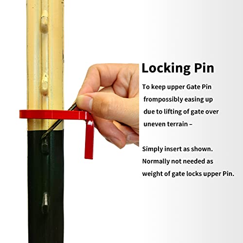 T-Post Metal Gate Hinge Pins - 5/8 Pin, Outdoor Chain Link Fence Hanger for Farm, Garden Gate