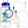 Yardwe Manual Milking Machine for Cows and Goats, Portable Hand Vacuum Pump Milking Kit with Single Teat Pump for Farm and Home Use, 1000ML