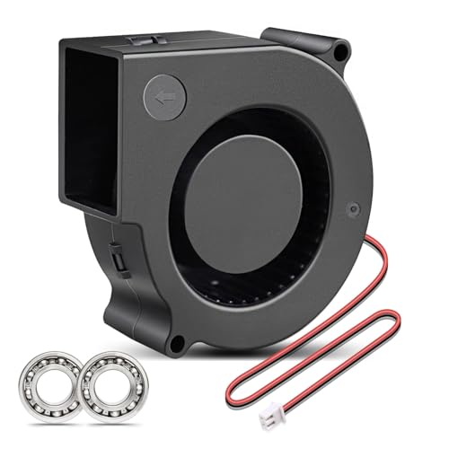 Small 12V DC 75mm x 30mm Centrifugal Brushless Blower Fan High Speed Inflatable Turbo Fan Replacement Dual Ball Bearing 2Pin - style: 75 x 30 12v2p