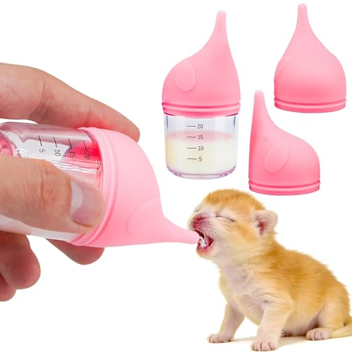 Puppy Bottles for Nursing，Kitten Bottles for Nursing，Pet Feeding Bottle，(Pink - 20ml) - color: Pink