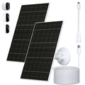FUTUREZEN 6W Solar Panel for Arlo Essential 2K/XL/Spotlight Cam, 2 Pack | USB-C and Micro USB plugs, 5V output, IP66 waterproof, 360° adjustable mount, 7.2ft cable