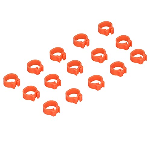 Omabeta 100PCS Reusable 8mm Pigeons Identification Leg Rings for Easy Dovecot Management and Marking, Lightweight Plastic Bands for Poultry Supplies (Orange) - color: Orange