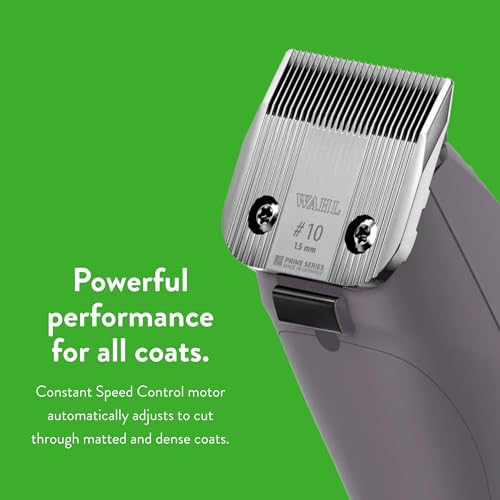 Wahl Pro Animal KM10+ Corded Clipper, Cats, Dogs & Horses, Purple | #10 Prime Series Blade, LOCKGUARD Technology, Textured Housing with Lightweight Design, Fits Cats, Dogs, and Horses