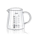 Joeyan 7 oz Glass Measuring Cups with Spout,Borosilicate Large Glass Triple Pitcher with Scale,Origami Style Espresso Shot Glasses with Wood Handle for Coffee Milk - color: 7 Oz Single Spout Clear Measuring Cup