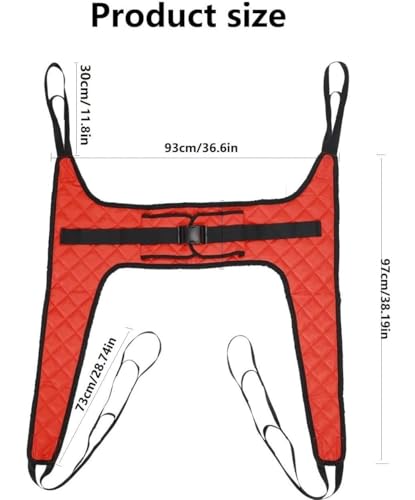 Fushida Lift Sling, Commode Patient Lift Slings Medical Transfer Sling for Patients Shower Bath, Large Toileting Sling, Lift Sling for Elderly Bariatric, Divided U Slings - size: Medium