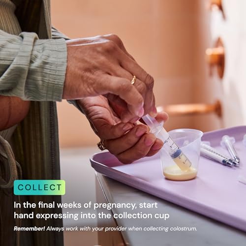 Willow - Colostrum Collection Kit - Colostrum Collector - 20 Syringes | Collection cup, labels & storage case, colostrum collection, breastfeeding essentials, hospital bag essentials