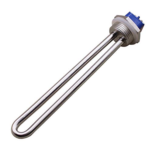 DERNORD 12V 150W Immersion Heater Submersible Water Heater Element Stainless Steel Heating Element with 1 Inch NPSM Flange - size: 12V 150W