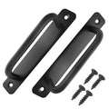 5 inch Sliding Barn Door Handle, Black Aluminium Alloy Gate Handle, Modern Cabinet Pull Closet Door Handle for Sliding Barn Door Gate Cabinet Closet Drawer Kitchen Bathroom, 2Pcs - size: 5 Inch