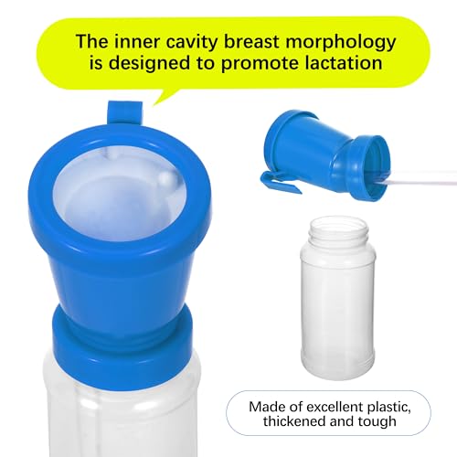 Teat Dip Cup (Blue) Non Reflow Nipple Cleaning Disinfection Dip Cup for Cow Sheep Goat by Blisstime - color: Blue