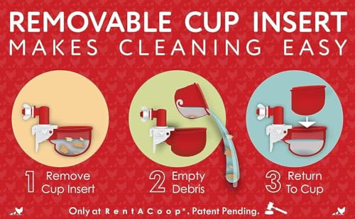 Chicken Water Cup Waterer Kit for Poultry - Pack of 6 + One Extra for Free (Total of 7)