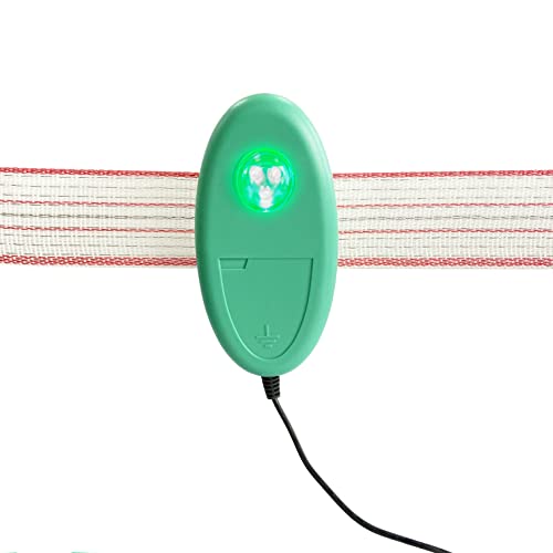 Electric Fence Tester with LED Indicator Lights, Tester Indicator for pulsed energizers, Alert Device that Clips to Wire or Tape Fences - style: 1 Pack