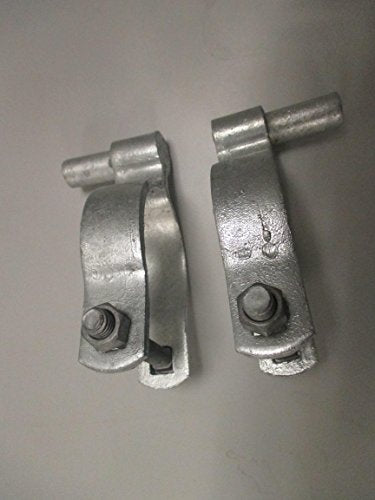 Pressed Steel Chain Link Fence Post Hinge w/Bolt - (2 Sets Pack) (1-5/8") - size: 1-5/8 Inch