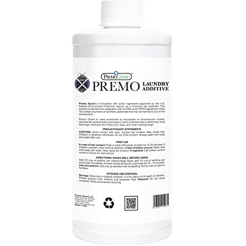 Premo Guard Bed Bug, Mite & Lice Natural Laundry Detergent Additive - size: 32 Fl Oz (Pack of 1)