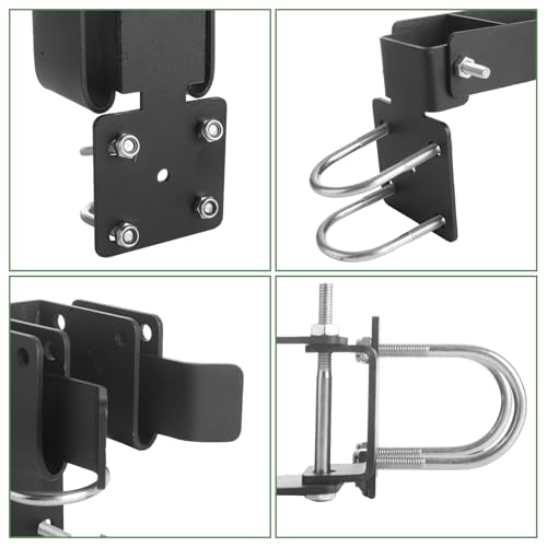 Chain Link Double Gate Latch for 1-3/8 Inch Gate Frames, Heavy Duty Chain Link Residential Strong Arm Double Gate Latch, Chain Link Fence Gate Latch for Ranch Fences & Yard Gates