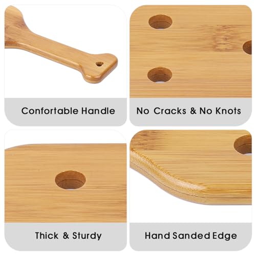 12inch Bamboo Paddle with Holes,Unfinished Wooden Paddle,1 Pack | Size : 12 x 4 x 0.6 Inches, Thickened Bamboo With Airflow Holes, Smooth Surface for Crafts and Decorating - size: 12 inch