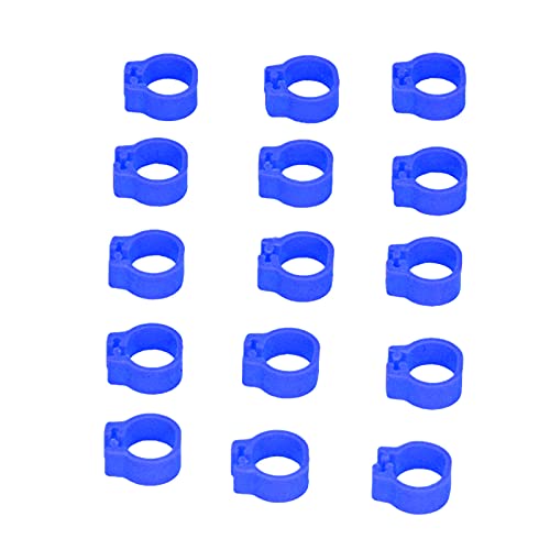 Zerodis 100PCS 8mm Leg Rings, Plastic Identification Bands for Pigeons, with Reusable Easy to Install for Poultry Dove Marking (Blue) - color: Blue