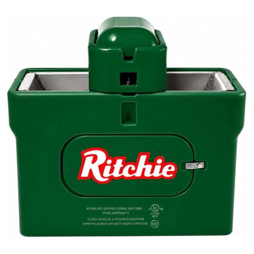 Ritchie Green OmniFount 2 Automatic Heated Livestock Waterer, 18526, Frost-Free Stainless Steel Trough, Insulated Poly Casing, 20 Dairy, 40 Beef or Horses - color: Green