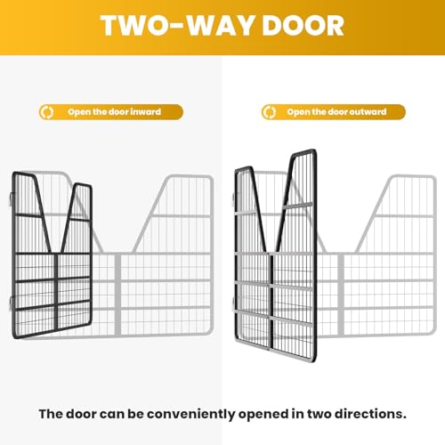 Stall Gates for Horses - 52"x42" Black Heavy Duty Steel Horse Stall Gate | Industrial-Grade Black Stall Guard Featuring a Heavy Duty Single Door Yoke Design for Professional Horse Barns