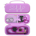 BOVKE Stethoscope Case for 3M Littmann Classic III, Lightweight II S.E, MDF Acoustica Deluxe Stethoscopes - Extra Room for Medical Bandage Scissors EMT Trauma Shear and LED Penlights, Light Purple - color: Light Purple