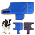 Calf Blankets Jacket for Calves - Calf Coat Keep Warmming, Soft Calf Cow Goat Dog Warm Clothes Comfortable Freezing Resistance1 Cold Proof Oxford Cloth Waterproof (Blue Yellow 2 PCS) - color: Blue Yellow 2 PCS