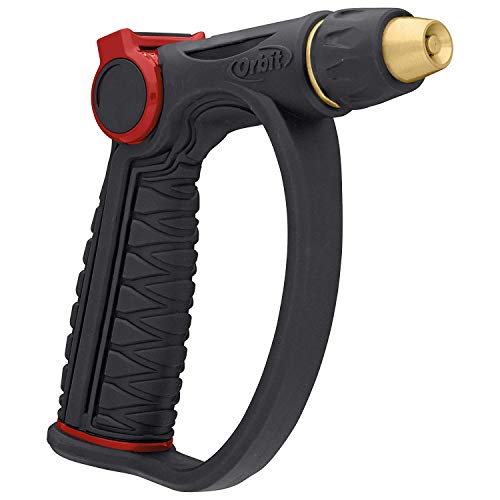 Orbit 58984 Thumb Control D-Grip Contractor Adjustable Pistol Brass Spray Nozzle, black - size: G-Drip, style: Thumb Control