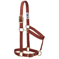 Weaver Leather Basic Adjustable Chin and Throat Snap Halter - color: Cinnamon, size: 1" Large Horse
