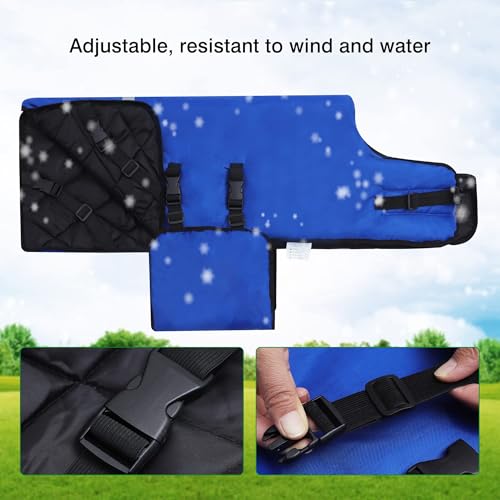 2pcs All-Weather Calf Blanket with Fleece Lining & Windproof Shell - Versatile Goat Blankets for Winter and Durable Sheep Blanket with Full Belly Coverage (Blue 2pcs) - color: Blue