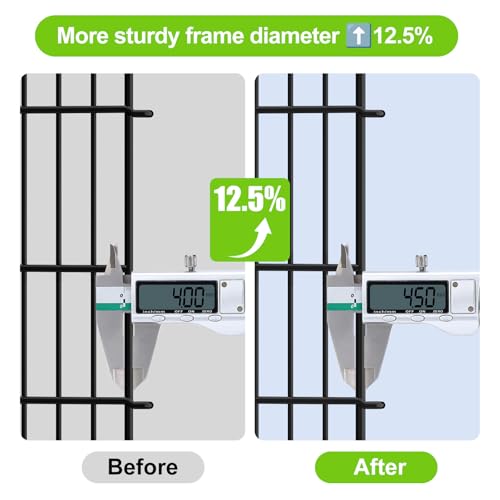 INJOPEXI Decorative Garden Fence 6 Panels 13ft (L)×42in (H) Animal Barrier Fences with 6 Panels Rustproof Metal Wire No Dig Rabbit Fencing Dog Fence for Outdoor Backyard Patio - Without Fence Gate - size: 6 Panels 13ft(L)-42"(H) - Without Gate