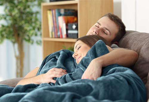Utopia Bedding Soft Fleece Bed Blanket Throw Size Stone Blue (50x60 Inch) | Microfiber Plush Warm Lightweight Breathable Cozy Blanket Anti-Static, All Season Use, Gift for Women and Men - color: Stone Blue, size: Throw (50x60 Inch)