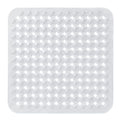 Yimobra Square Shower Mat Non Slip, Super Strong Suction Cups, 21"X21" Bath Tub Mat with Drain Holes, Machine Washable Fast Draining Bath Mats, Bathroom Essentials,Clear - color: Clear, size: 21 X 21 Inch