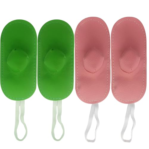Chicken Shoes Gamefowl Rooster Supplies Rooster Booster Chicken Boots Mitt para Gallos Hen Gamefowl Supplies Fighting Protection 2 Pairs Pink and Green - color: Pink and Green