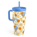 SANDJEST Basketball Stainless Steel Tumbler 20oz with Handle and Silicone Straw Locking Lid for Kids Boys Girls, Birthday Christmas Back to School - color: Basketball