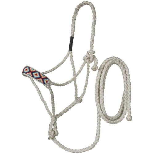 Tough 1 Beaded Mule Halter w.Lead White Diamond - color: Diamond