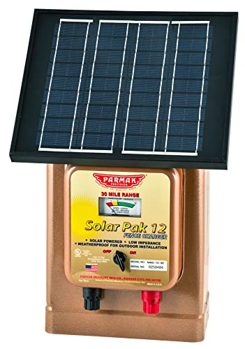 Parmak Magnum Solar-Pak 12 Low Impedance 12 Volt Battery Operated 30 Mile Range Electric Fence Charger MAG12-SP