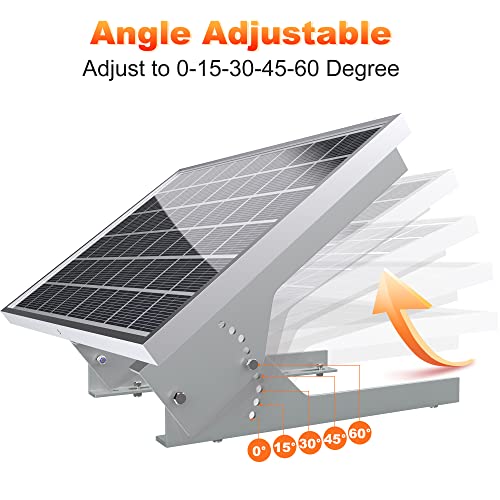 Solar Panel Mount - 13.8in Stand, Angle Adjustable (0-60 Degree), Mounting Brackets for 1 Solar Panel - size: Mount Bracket