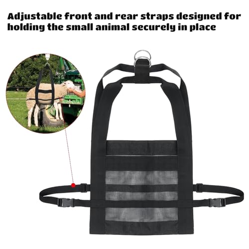 Calf Sling for Weighing Animals, Animal Hanging Scale, Easy to Weigh Newborn Livestock Lifting Harness for Calves, Lambs, Goats, Alpacas, Dogs, Pigs, Adjustable Back Straps