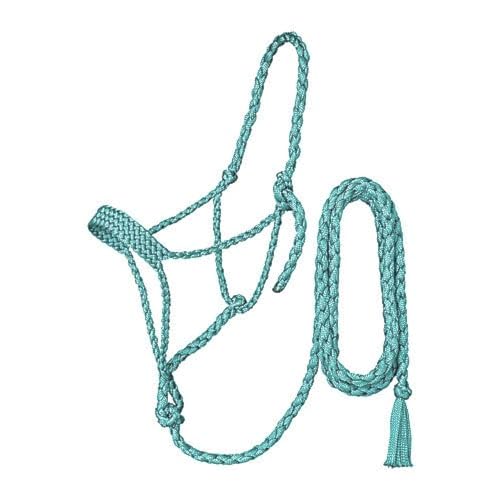 Tough 1 Premium Mule Tape Halter w.Lead - color: Turquoise